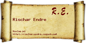 Rischar Endre névjegykártya